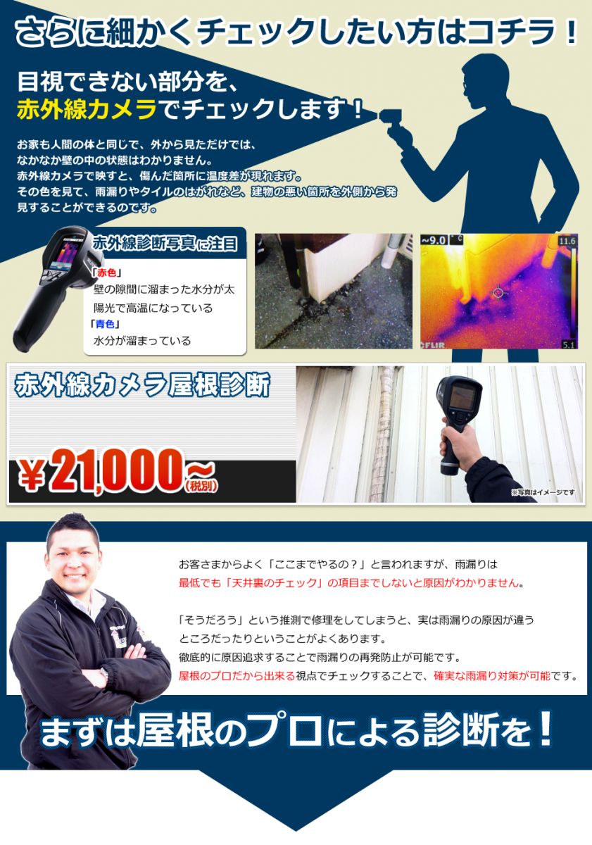 赤外線カメラ屋根診断